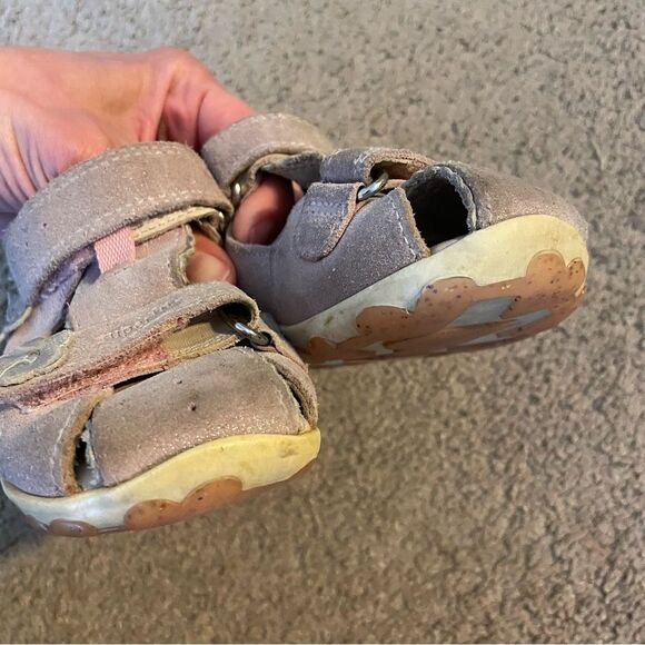 Superfit Toddler Pink Leather Sandals Ankle Support Size 8 - Picture 9 of 9